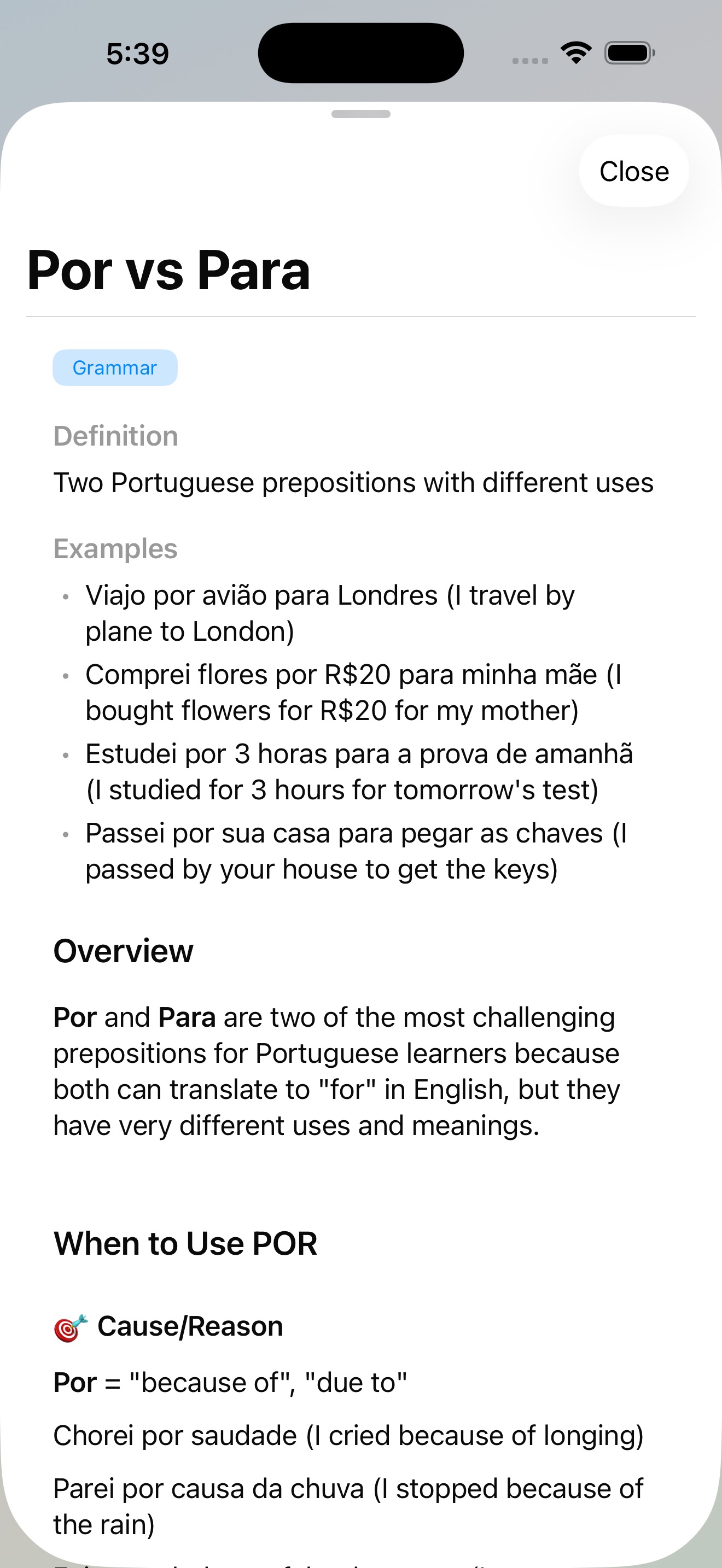 FlashApp - Verb conjugations